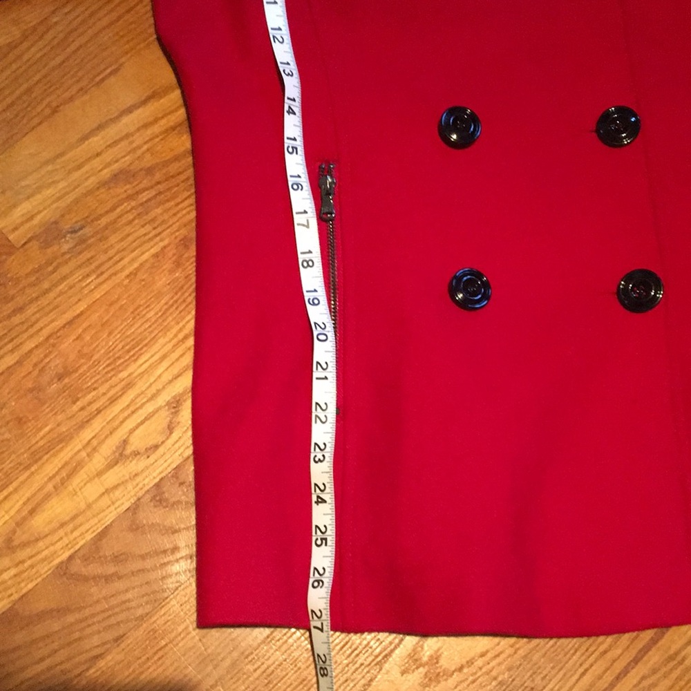 BRAND NEW Black Rivet Red Pea Coat, medium - Picture 11 of 11